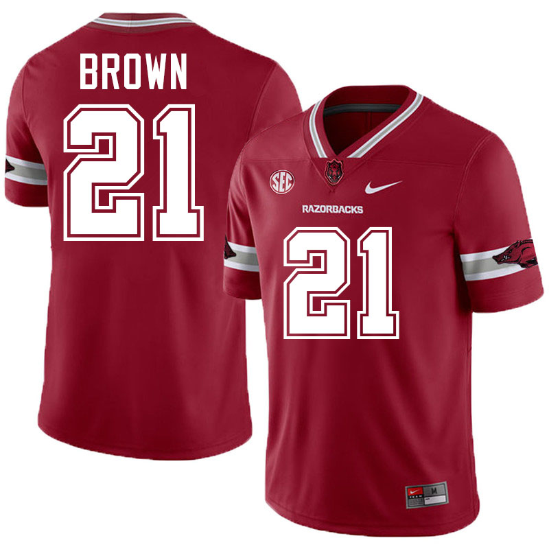 Montaric Brown Arkansas Jersey,Arkansas Razorbacks #21 Montaric Brown Jersey Youth College-Alternate